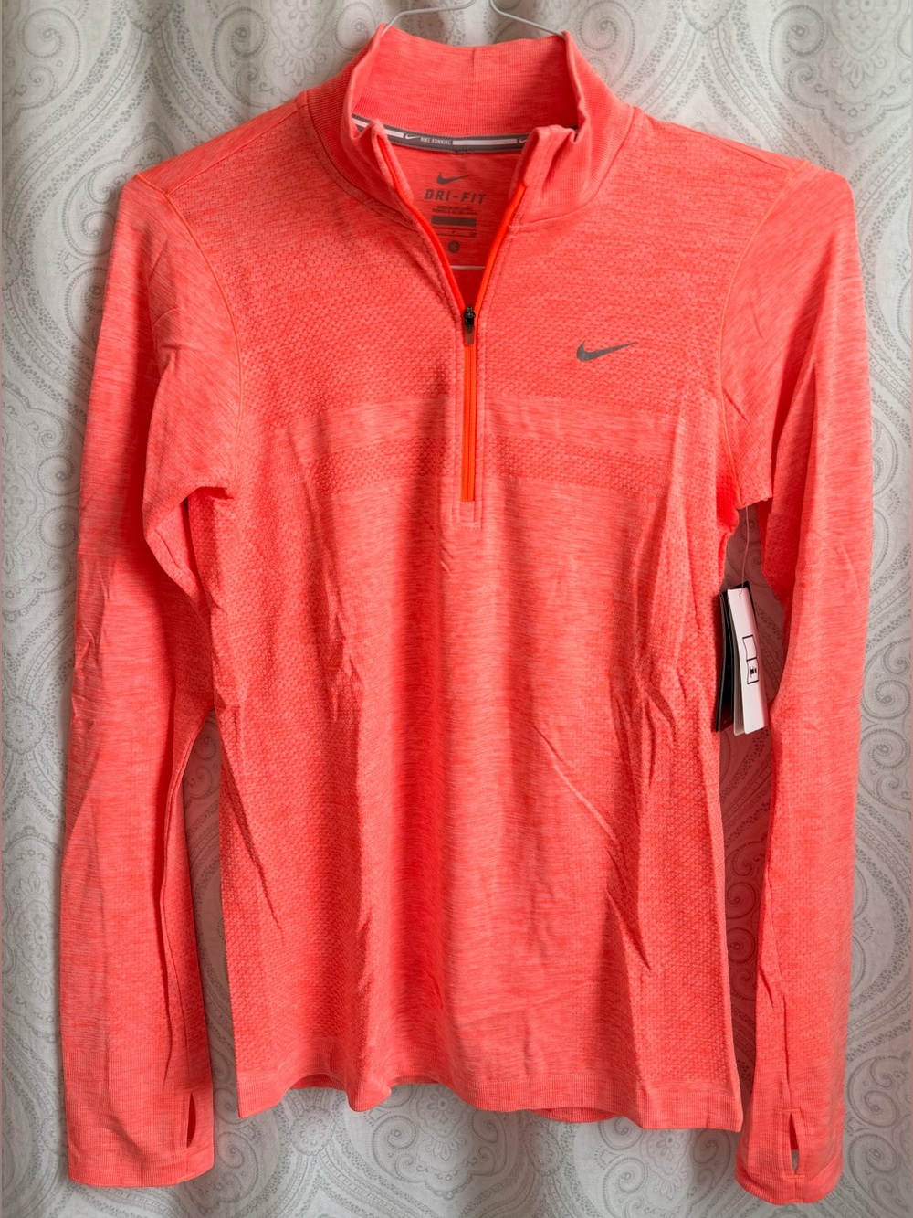 Nike Women’s Dri-FIT Quarter-Zip Pullover - Coral